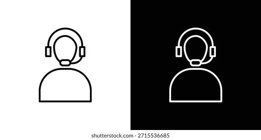 Ícone de assistente pessoal no design de linha. Ícones de traçado editáveis.