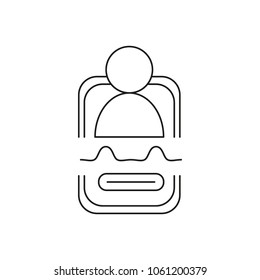 Personal assistant icon. Outline personal assistant vector icon for web design isolated on white background
