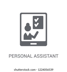 Personal Assistant Icon. Trendy Personal Assistant Logo Concept On White Background From Artificial Intelligence Collection. Suitable For Use On Web Apps, Mobile Apps And Print Media.