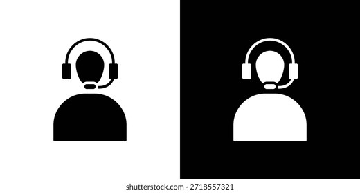 Icono de asistente personal Ilustración vectorial - iconos de vector de estilo negro de alta calidad