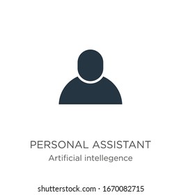 Personal assistant icon vector. Trendy flat personal assistant icon from artificial intellegence and future technology collection isolated on white background. Vector illustration can be used for web 