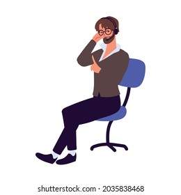 asistente personal con auriculares con micrófono