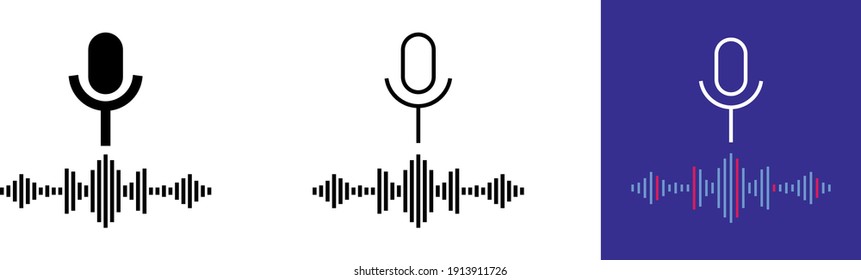 Personal assistant voice icon ,  vector