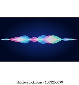 Personal Assistant Or Voice Recognition. Colorful Background