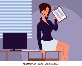 personal assistant working in office