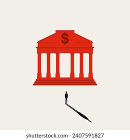 Personal banking vector concept. Symbol of respect, authority, power of financial institution. Minimal design eps10 illustration