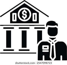 Personal Banking Vector Illustration Detailed Icon