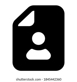 Personal biodata on a paper, resume vector in editable style 