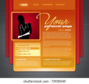 Personal blog web page template