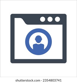 Icono de blogueo personal, gráficos vectores