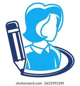 Personal Boundaries icon represented by circle around women Dualtone style.