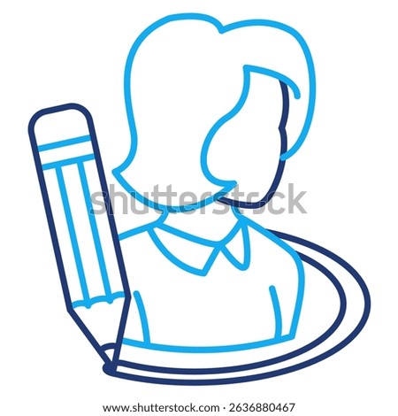 Personal Boundaries icon represented by circle around women Dual Line style.