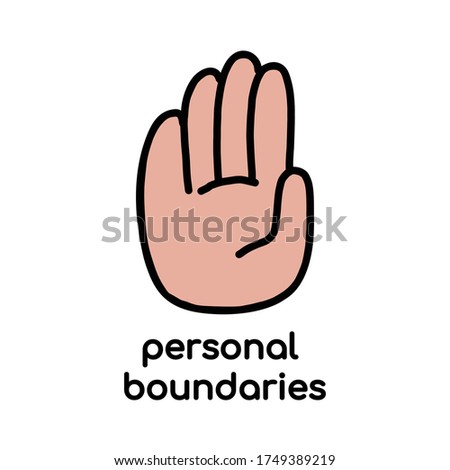 Personal boundary. The limit line as a protection of personal space. vector illustration. concept of social distance vector illustration in flat style. for blogs, articles, and social networks