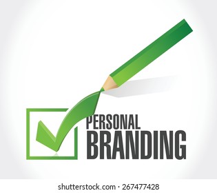 personal branding approval check dart sign illustration design over white