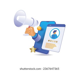 Personal branding campaign for the public flat illustration concept