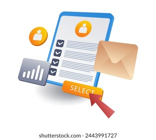 Personal branding flat isometric 3d illustration