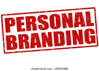 Personal branding grunge rubber stamp on white, vector illustration