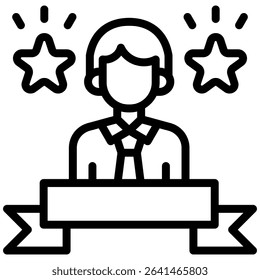 Personal Branding Icon Line Vector Illustration