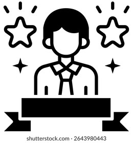Personal Branding Icon Outline Vector Illustration