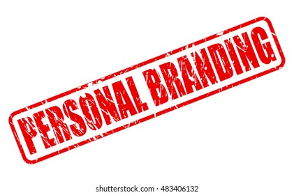 PERSONAL BRANDING red stamp text on white