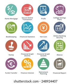 Personal & Business Finance Icons Set 3 - Dot Series 