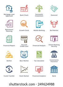 Personal & Business Finance Icons Set 1 - Colored Series 