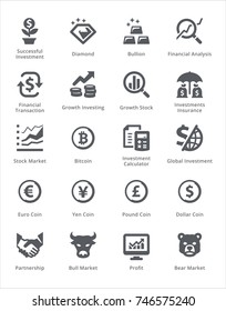 Personal & Business Finance Icons Set 4 - Black Series