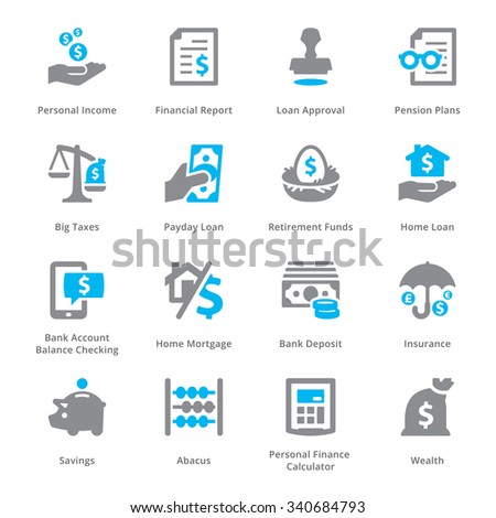 Personal & Business Finance Icons Set 1 - Sympa Series