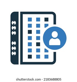 Personal, calendar, date icon. Simple editable vector design isolated on a white background.