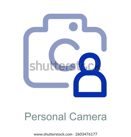 Personal Camera and photography icon concept