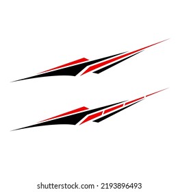 personal car decal template vector. racing car modification decal