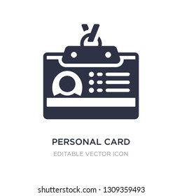 personal card of contact data icon on white background. Simple element illustration from Business concept. personal card of contact data icon symbol design.