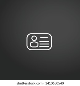 Personal Card vector icon. Personal Card concept stroke symbol design. Thin graphic elements vector illustration, outline pattern for your web site design, logo, UI. EPS 10.