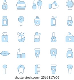 Personal Care duotone vector icons pack