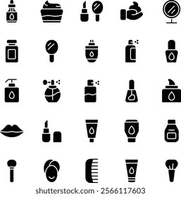 Personal Care glyph vector icons pack