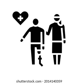 personal care homecare service glyph icon vector. personal care homecare service sign. isolated contour symbol black illustration