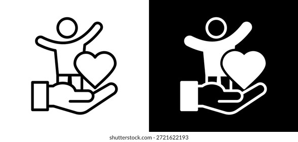 Icono de Cuidado Personal Ilustración vectorial whiteblack