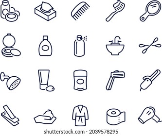 Vektordesign von Personal Care-Symbolen 