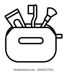 Personal Care Makeup Bag Outline Icon