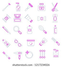 Personal care product vector icon set.