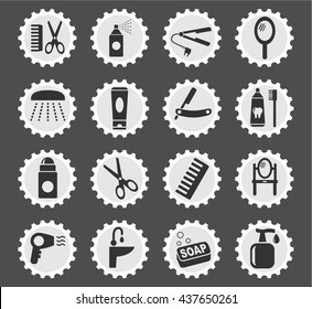 personal care web icons for user interface design