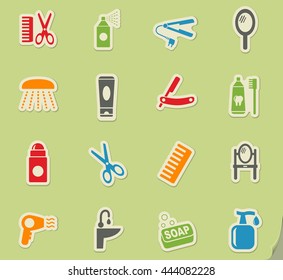 personal care web icons for user interface design