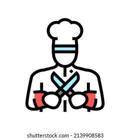 Personal Chef Color Icon Vector. Personal Chef Sign. Isolated Symbol Illustration