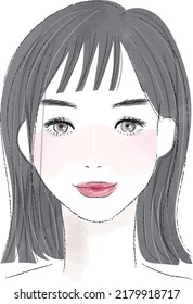 Personal color, blue base winter, female face