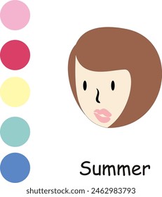 Personal color warm tone vector 4