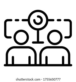 Persönliche Kommunikation Symbol. Umfassende persönliche Kommunikation, Vektorsymbol für Webdesign einzeln auf weißem Hintergrund
