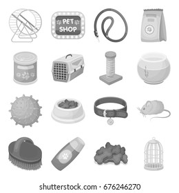 Personal computer accessories set icons in monochrome style. Big collection of personal computer accessories vector symbol stock illustration