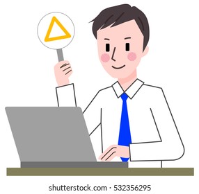 Personal computer and businessman