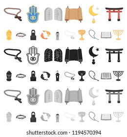 Personal computer cartoon icons in set collection for design. Equipment and accessories vector symbol stock web illustration.
