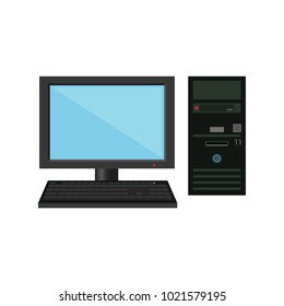 Personal computer of the desktop style, which includes a system unit, a display monitor and a keyboard